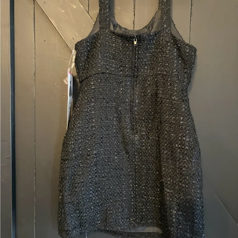 Rare Editions Black Textured Kids Dress